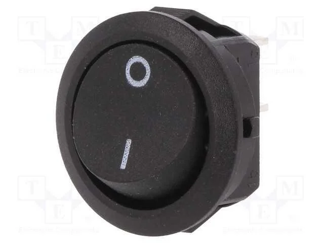 Rocker, Spst, Pos: 2, On-Off, 12a/250vac, Preto, Ip40, N&atilde;o Disp.