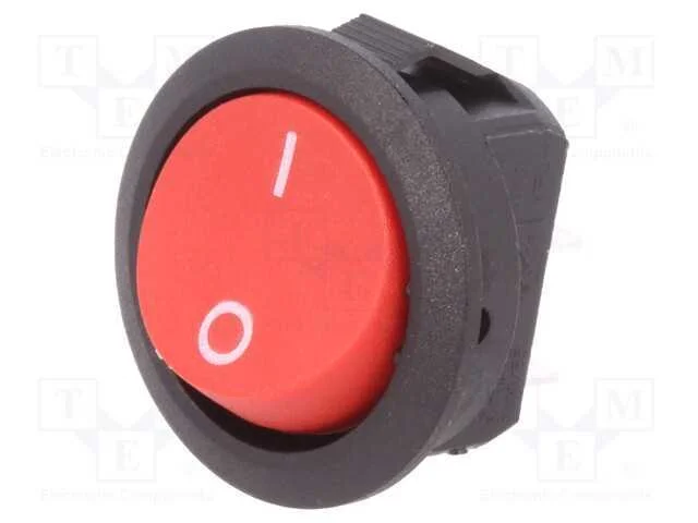 Rocker, Spst, Pos: 2, On-Off, 12a/250vac, Vermelho, Ip40, N&atilde;o Disp.