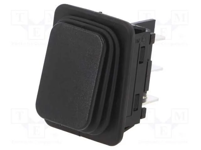 Rocker, Dpdt, Pos: 2, Off-On, 12a/250vac, Preto, Ip65 (Da Frente)
