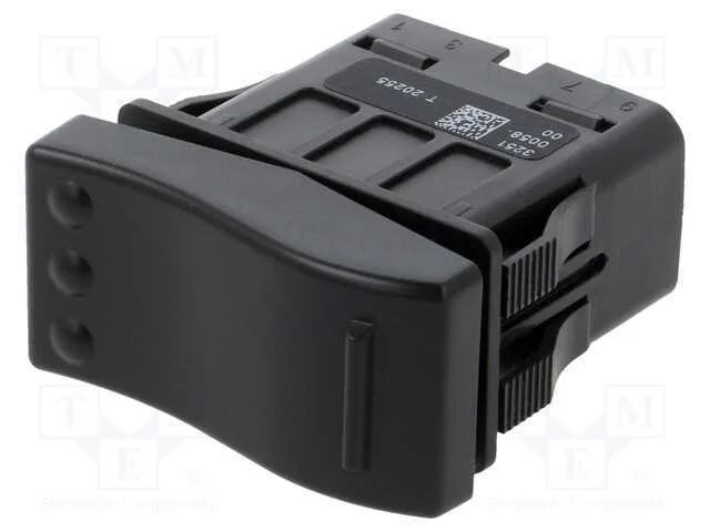 Rocker, Spst-No, Pos: 2, Off-(On), 10a/12vdc, Preto, N&atilde;o Disp, 100mo