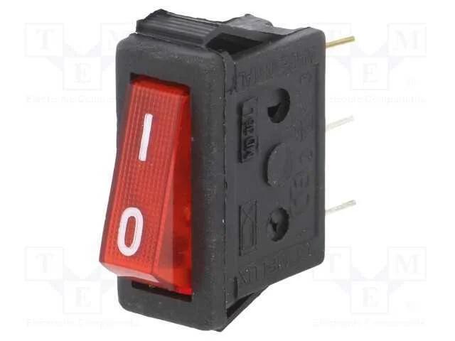 ROCKER, SPST, Pos: 2, ON-ON, 15A/250VAC, Cor ilum.