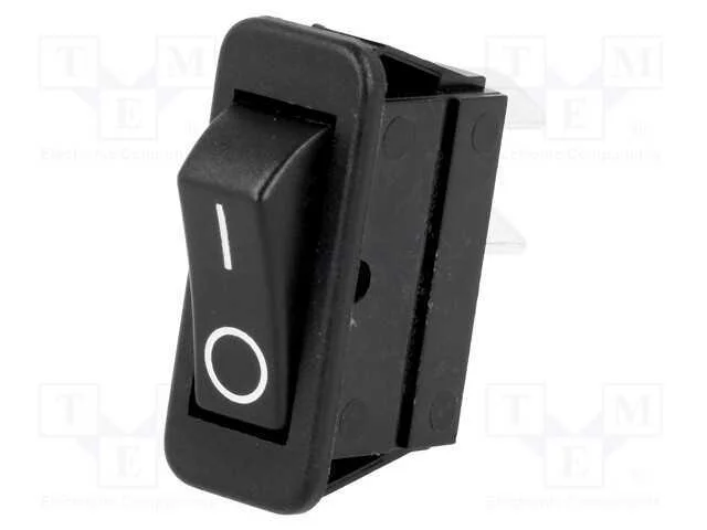 Rocker, Spst, Pos: 2, On-Off, 16a/250vac, 20a/28vdc, Preto, 1500
