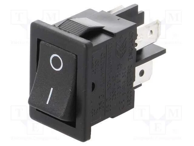 Rocker, Dpst, Pos: 2, On-Off, 10a/250vac, Preto, N&atilde;o Disp, 8500