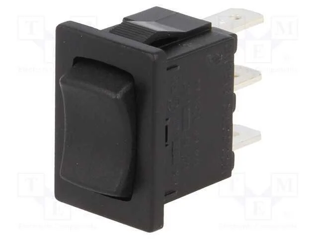Rocker, Sp3t, Pos: 3, On-Off-On, 10a/250vac, 10a/28vdc, Preto, 8600