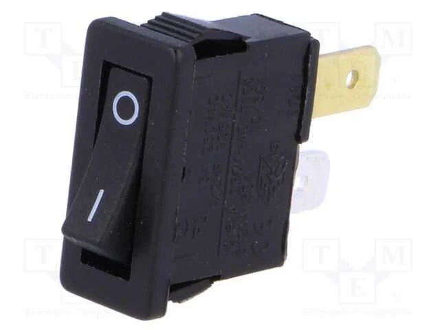 Rocker, Spst, Pos: 2, On-Off, 10a/250vac, Preto, N&atilde;o Disp, 8800