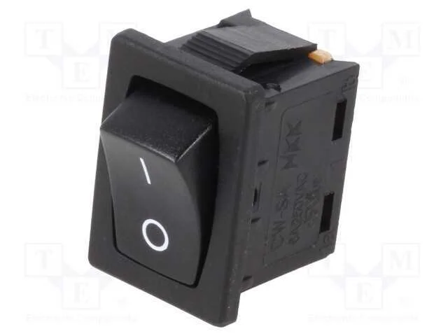 Rocker, Spst, Pos: 2, On-Off, 6a/250vac, Preto, N&atilde;o Disp, -10&divide;70c
