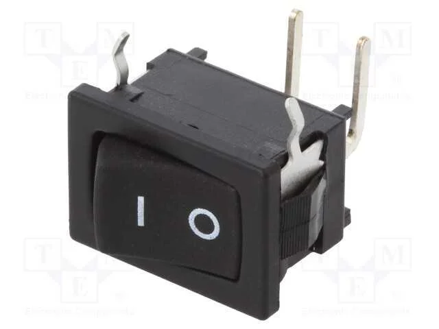 Rocker, Spst, Pos: 2, On-Off, 5a/250vac, 10a/30vdc, -30&divide;65c, 1go