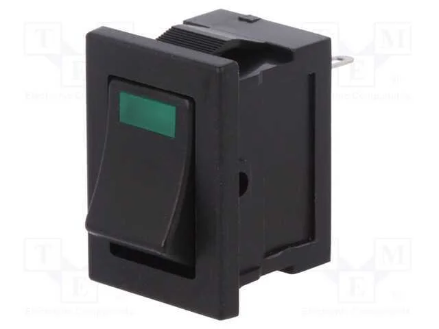 Rocker, Spst, Pos: 2, On-Off, 3a/250vac, Preto, Led, Carca&ccedil;a: Preto