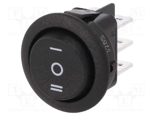 Rocker, Dp3t, Pos: 3, On-Off-On, 10a/250vac, Preto, N&atilde;o Disp, 20mo