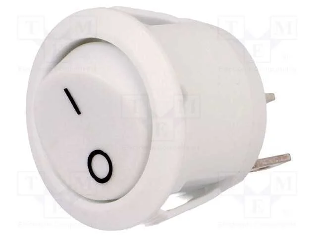 Rocker, Spst, Pos: 2, Off-(On), 10a/250vac, Branco, N&atilde;o Disp, 50mo