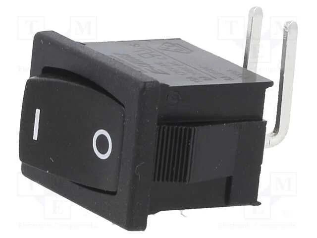 Rocker, Spst, Pos: 2, On-Off, 15a/125vac, Preto, -30&divide;65c, 1000mo