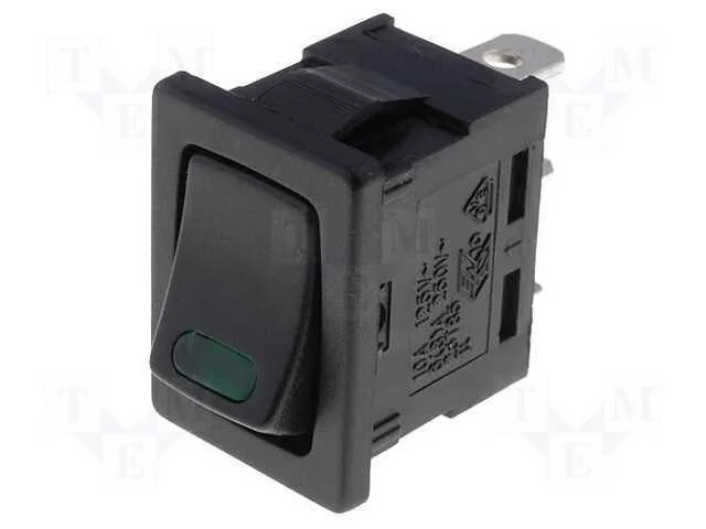 Rocker, Spst, Pos: 2, On-Off, 16a/12vdc, Preto, Led,Pontuais, 12v
