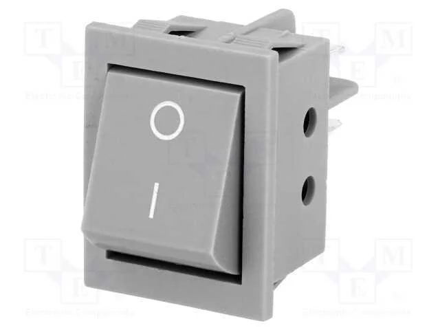 Rocker, Dpst, Pos: 2, On-Off, 15a/250vac, Cinzenta, N&atilde;o Disp, 35mo