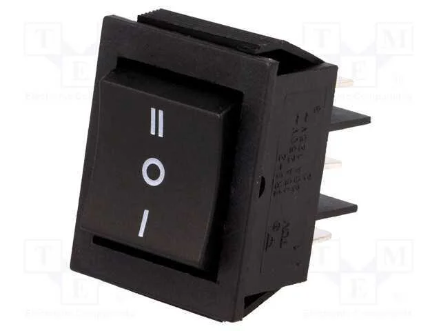 Rocker, Dp3t, Pos: 3, On-Off-On, 15a/250vac, Preto, N&atilde;o Disp, 35mo