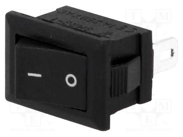 Rocker, Spst, Pos: 2, On-Off, 1a/250vac, Preto, N&atilde;o Disp, 35mo
