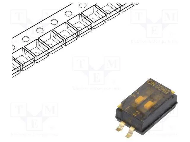 Interruptor: Dip-Switch, Quantidade de Sec&ccedil;&otilde;es: 2, Off-On, Pos: 2