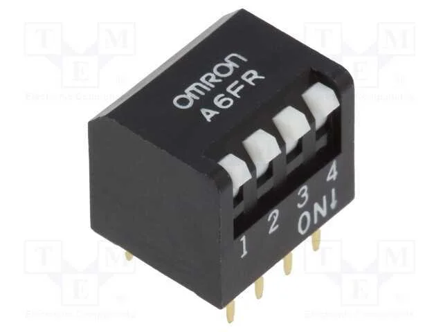 Interruptor: DIP-SWITCH, Quantidade de sec&ccedil;&otilde;es: 4.