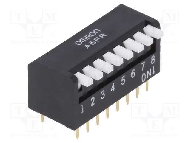 Interruptor: DIP-SWITCH, Quantidade de sec&ccedil;&otilde;es: 8.