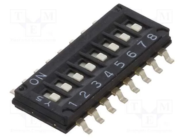 Interruptor: DIP-SWITCH, Quantidade de sec&ccedil;&otilde;es: 8.