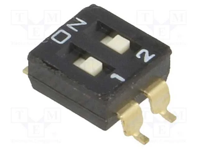 Interruptor: DIP-SWITCH, Quantidade de sec&ccedil;&otilde;es: 2.