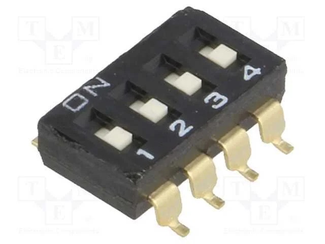 Interruptor: Dip-Switch, Quantidade de Sec&ccedil;&otilde;es: 4, On-Off, Pos: 2