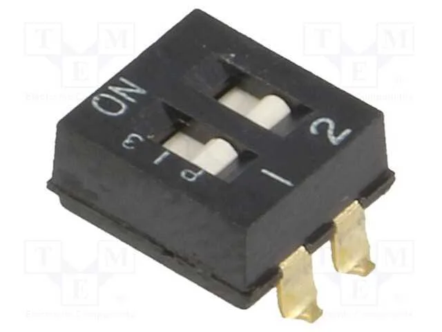 Interruptor: DIP-SWITCH, Quantidade de sec&ccedil;&otilde;es: 2.