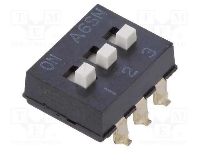 Interruptor: DIP-SWITCH, Quantidade de sec&ccedil;&otilde;es: 3.