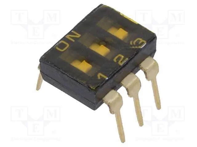 Interruptor: DIP-SWITCH, OFF-ON, 0,025A/24VDC, Po.