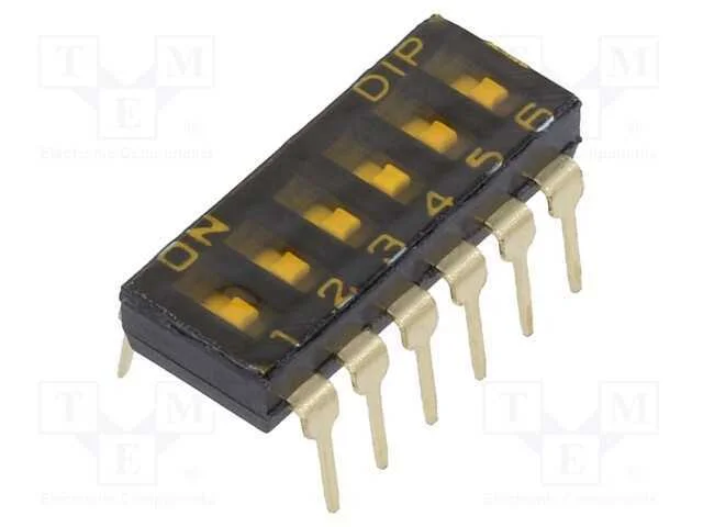 Interruptor: DIP-SWITCH, OFF-ON, 0,025A/24VDC, Po.