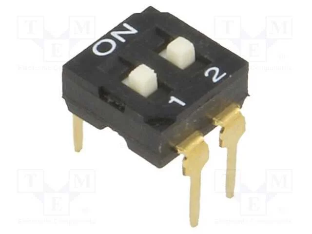 Interruptor: DIP-SWITCH, Quantidade de sec&ccedil;&otilde;es: 2.