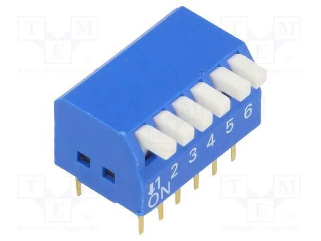 Interruptor: Dip-Switch, Quantidade de Sec&ccedil;&otilde;es: 6, On-Off, Pos: 2