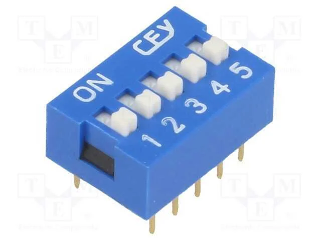 Interruptor: DIP-SWITCH, Quantidade de sec&ccedil;&otilde;es: 5.