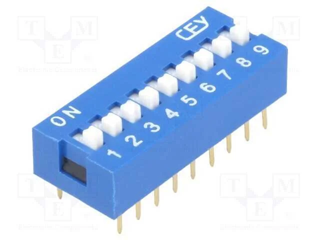 Interruptor: Dip-Switch, Quantidade de Sec&ccedil;&otilde;es: 9, On-Off, Pos: 2