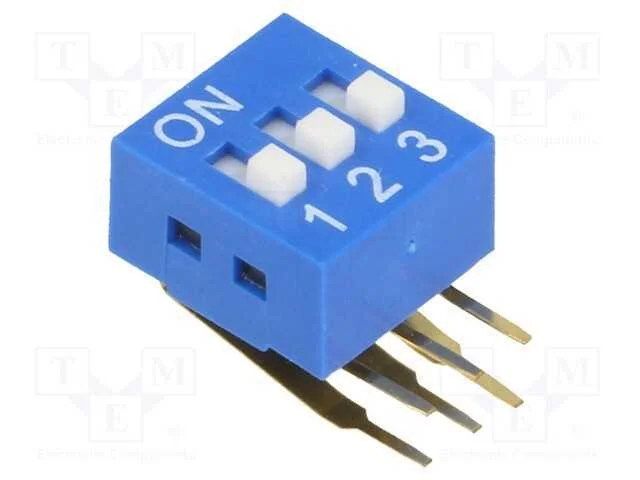 Interruptor: Dip-Switch, Quantidade de Sec&ccedil;&otilde;es: 3, On-Off, Pos: 2