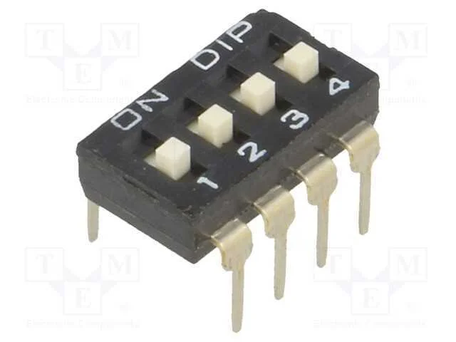 Interruptor: Dip-Switch, Quantidade de Sec&ccedil;&otilde;es: 4, On-Off, Pos: 2