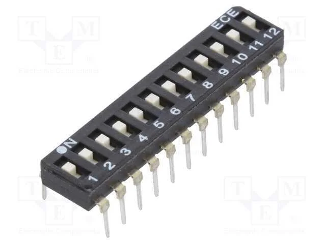 Interruptor: Dip-Switch, Quantidade de Sec&ccedil;&otilde;es: 12, Off-On, Pos: 2