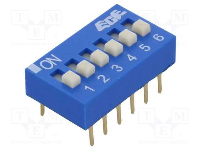 Interruptor: Dip-Switch, Quantidade de Sec&ccedil;&otilde;es: 6, On-Off, Pos: 2