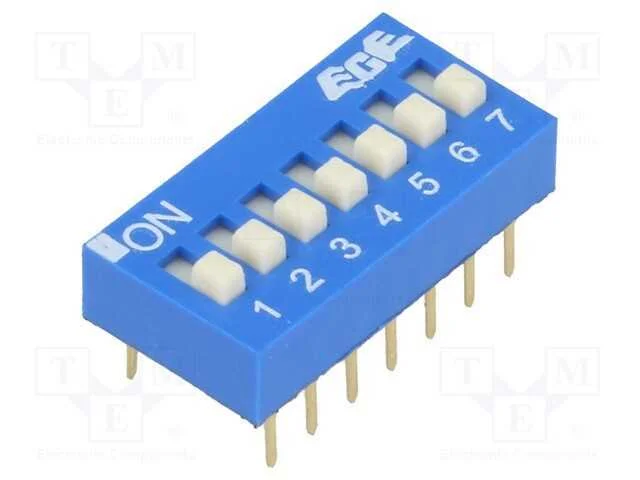 Interruptor: Dip-Switch, Quantidade de Sec&ccedil;&otilde;es: 7, On-Off, Pos: 2