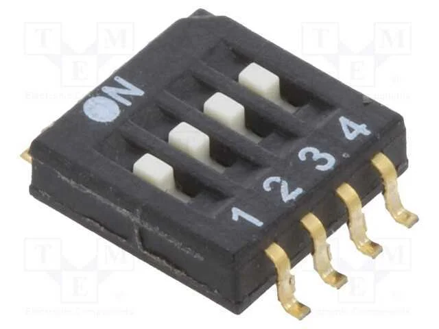 Interruptor: Dip-Switch, Quantidade de Sec&ccedil;&otilde;es: 4, Off-On, Pos: 2