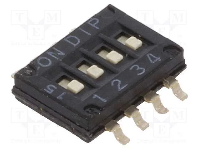 Interruptor: Dip-Switch, Quantidade de Sec&ccedil;&otilde;es: 4, On-Off, Pos: 2