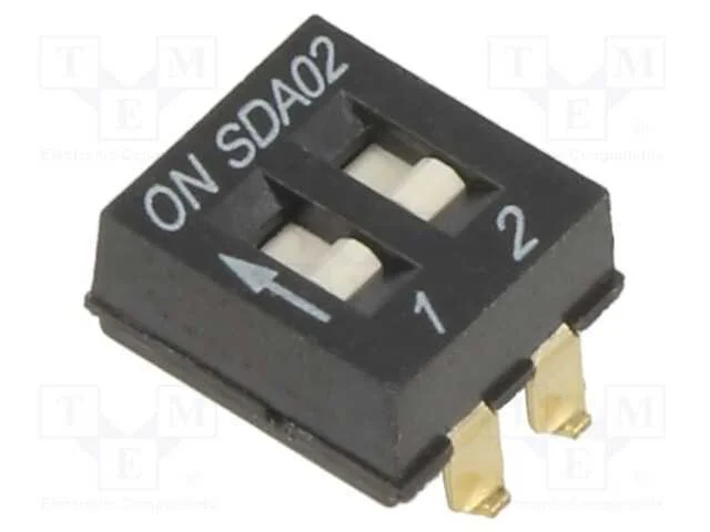Interruptor: DIP-SWITCH, Quantidade de sec&ccedil;&otilde;es: 2.