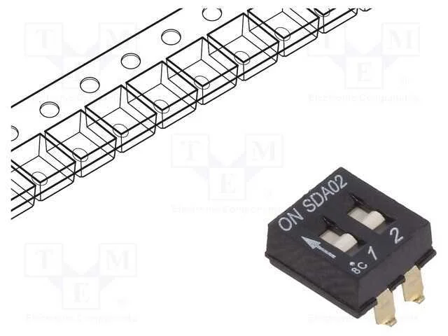 Interruptor: Dip-Switch, Quantidade de Sec&ccedil;&otilde;es: 2, Off-On, Pos: 2