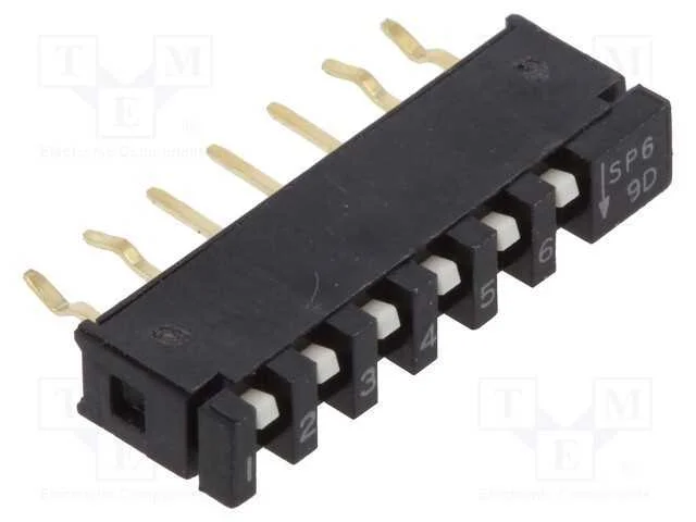 Interruptor: DIP-SWITCH, Quantidade de sec&ccedil;&otilde;es: 6.