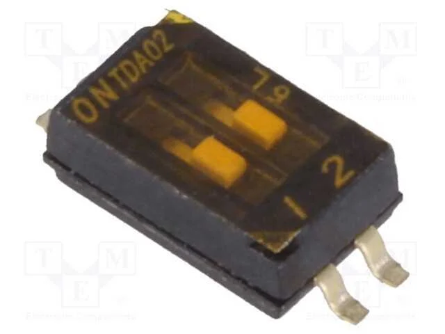 Interruptor: DIP-SWITCH, Quantidade de sec&ccedil;&otilde;es: 2.
