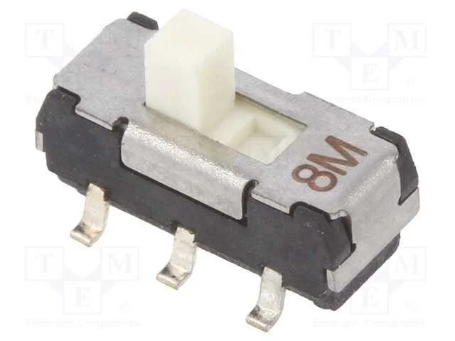 Interruptor Deslizante, Pos: 2, DPDT, 0,2A/12VDC,