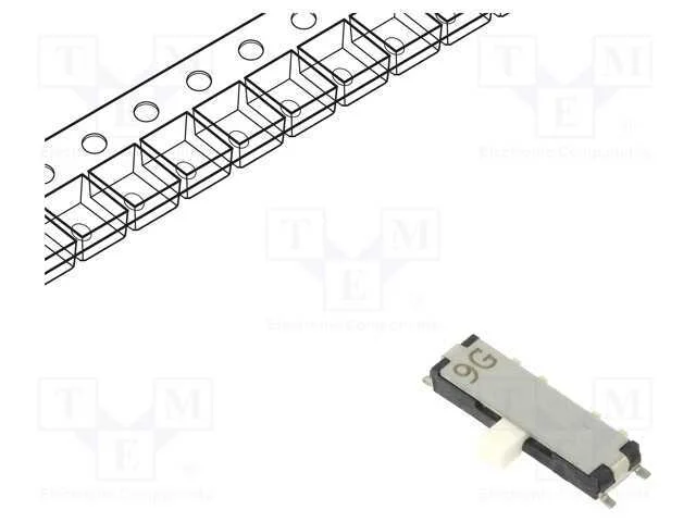 Interruptor Deslizante, Pos: 3, SP3T, 0,3A/4VDC, O