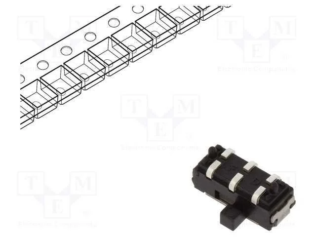 Interruptor: de Corredi&ccedil;a, Pos: 2, Dpdt, 0,3a/6vdc, On-On, Smt, Js