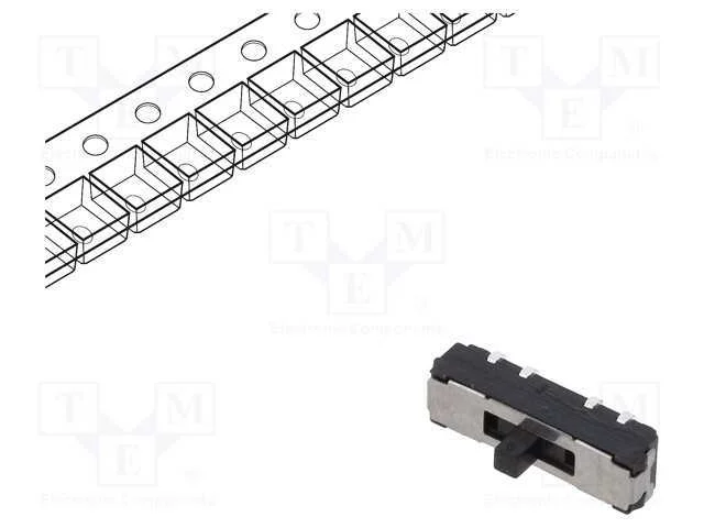 Interruptor Deslizante, Pos: 3, DP3T, 0,3A/6VDC, O