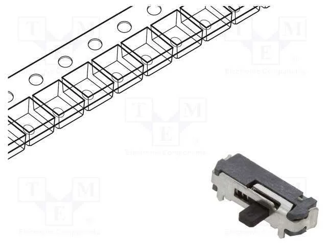 Interruptor: de Corredi&ccedil;a, Pos: 2, Spdt, 0,3a/4vdc, On-(On), Smt
