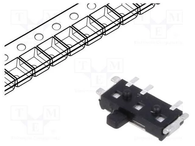 Interruptor: de Corredi&ccedil;a, Pos: 2, Spdt, 0,3a/6vdc, On-On, Smt, Pcm